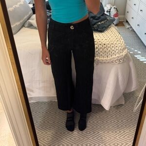 Anthropologie Black Wide-Leg Pants